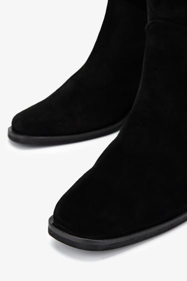  Valmenti Kadın Hakiki Deri Siyah Süet Casual Bot