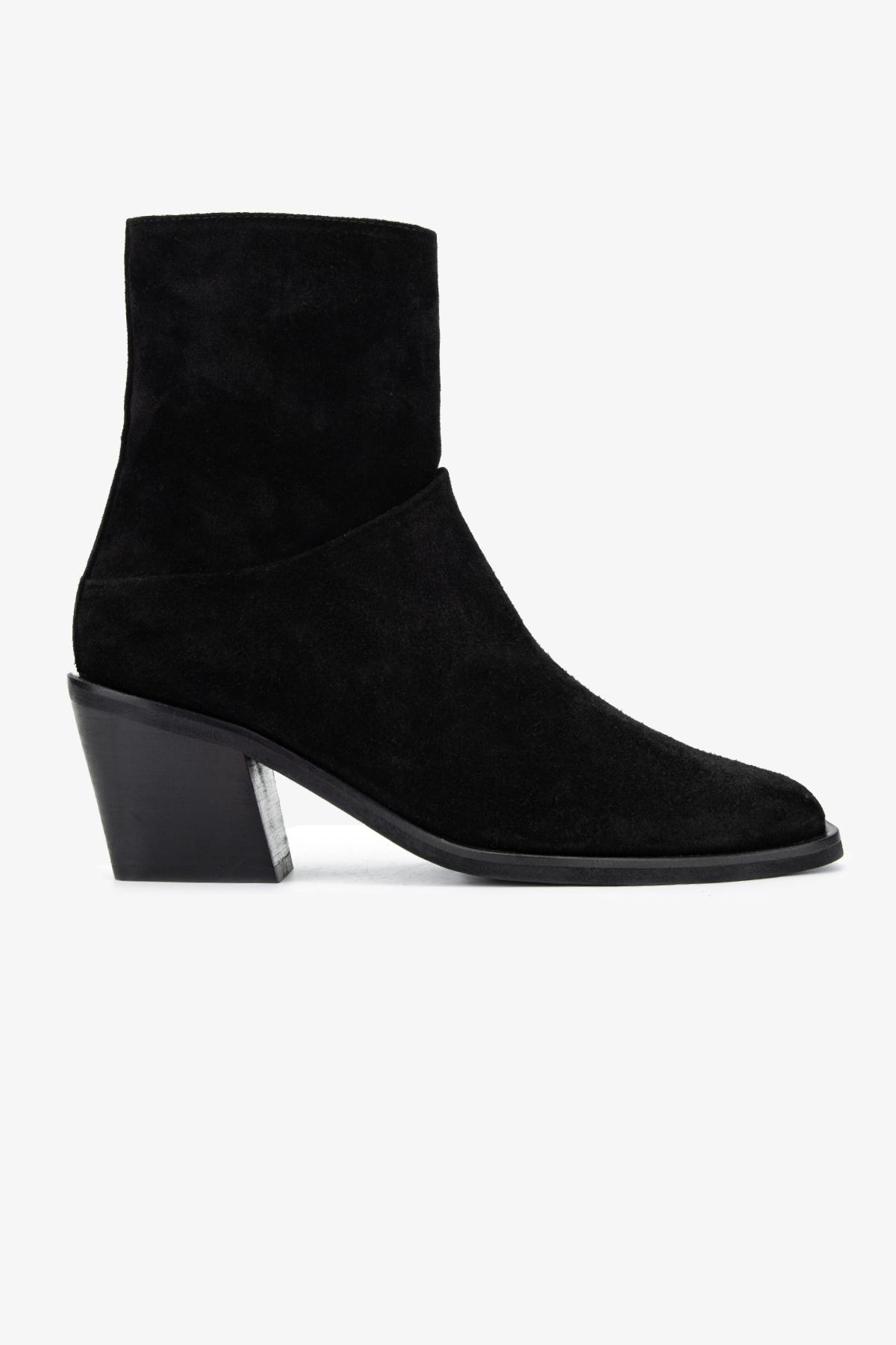  Valmenti Kadın Hakiki Deri Siyah Süet Casual Bot