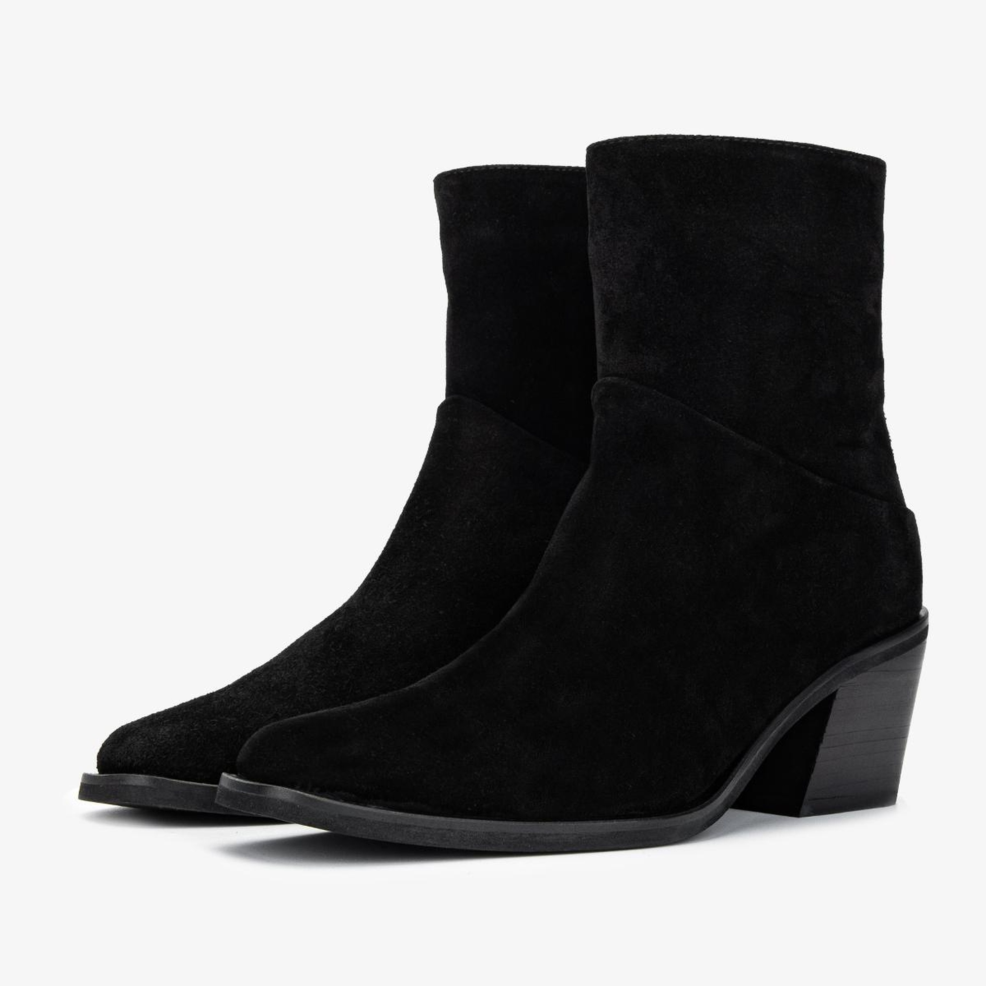 Valmenti Kadın Hakiki Deri Siyah Süet Casual Bot