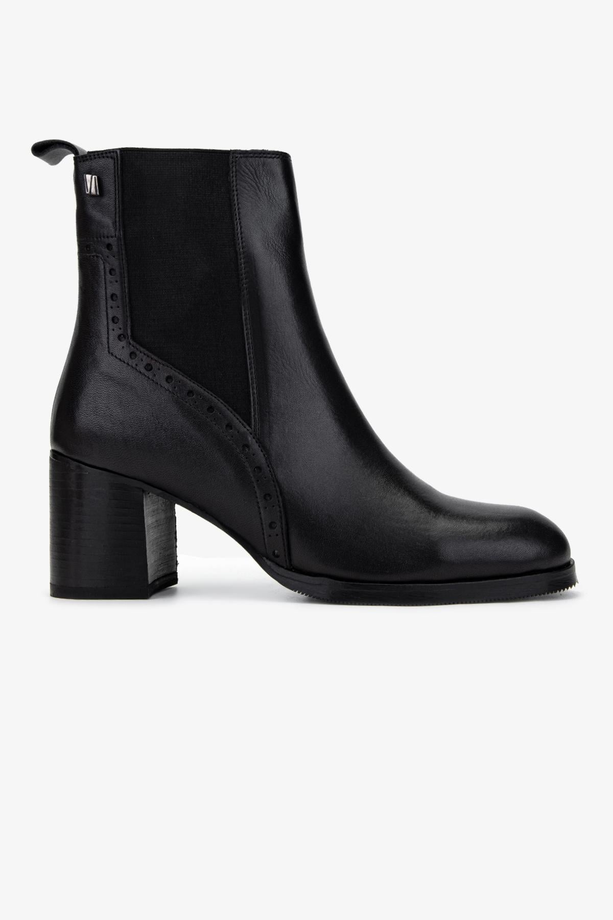  Valmenti Kadın Hakiki Deri Siyah Deri Casual Bot
