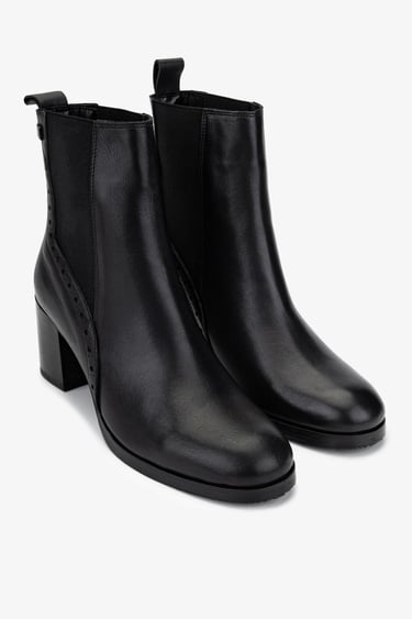  Valmenti Kadın Hakiki Deri Siyah Deri Casual Bot