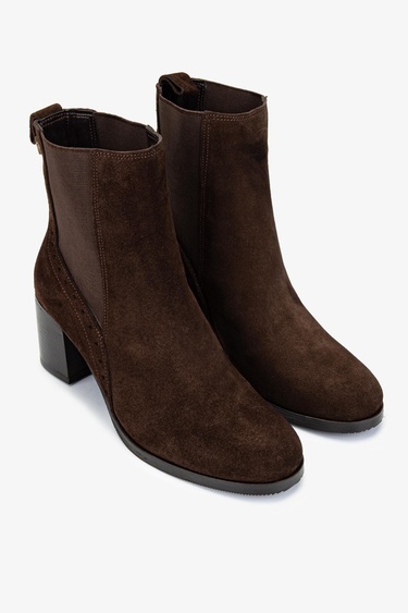  Valmenti Kadın Hakiki Deri Kahverengi Süet Casual Bot