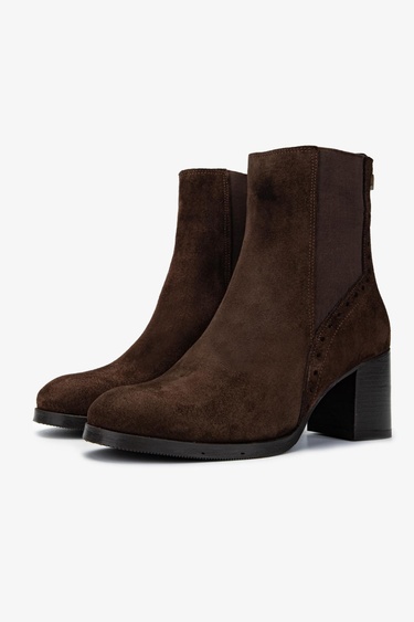  Valmenti Kadın Hakiki Deri Kahverengi Süet Casual Bot