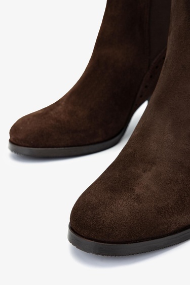  Valmenti Kadın Hakiki Deri Kahverengi Süet Casual Bot