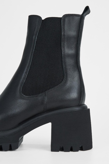  Valmenti Kadın Siyah Hakiki Deri Casual Bot