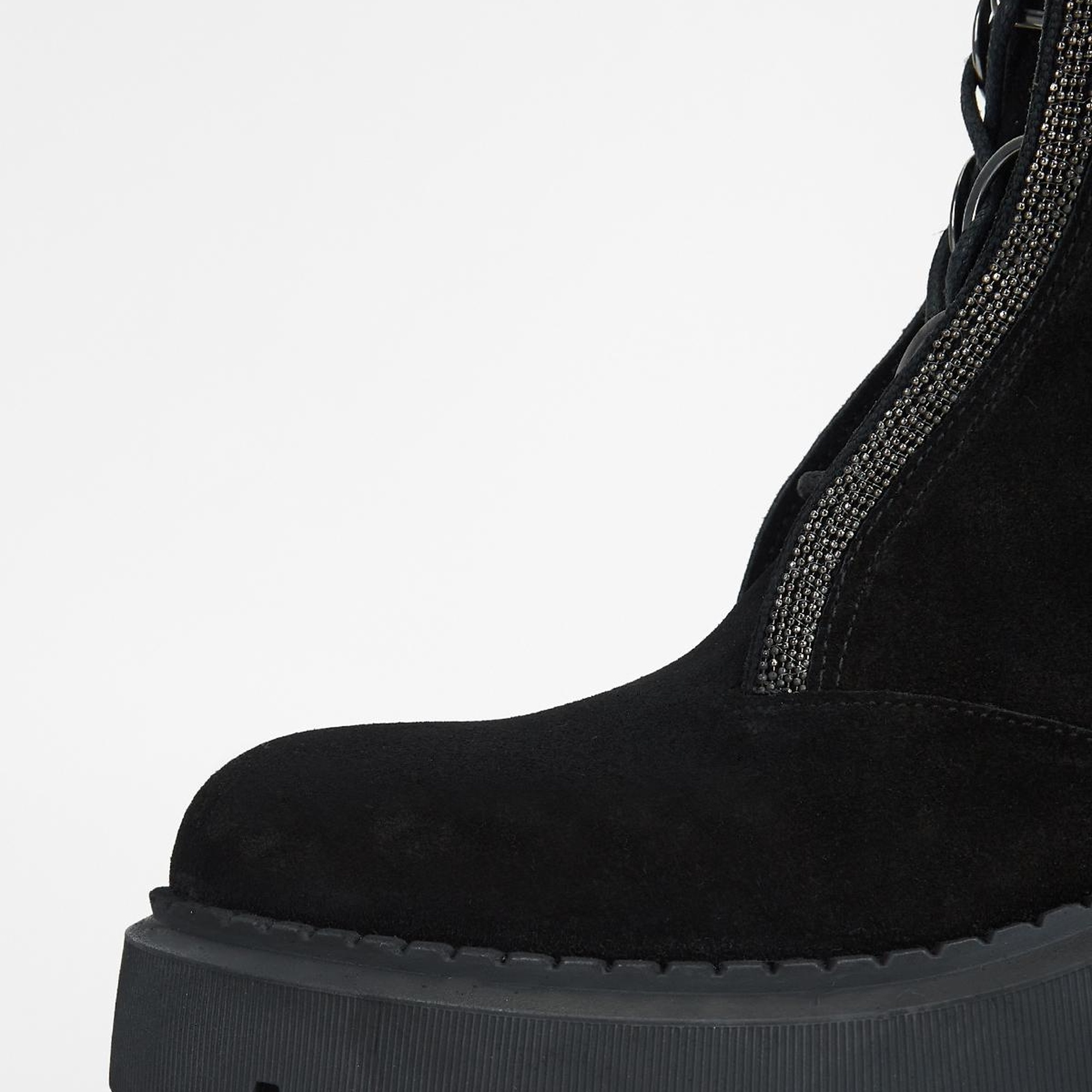 Valmenti Kadın Siyah Süet Hakiki Deri Casual Bot