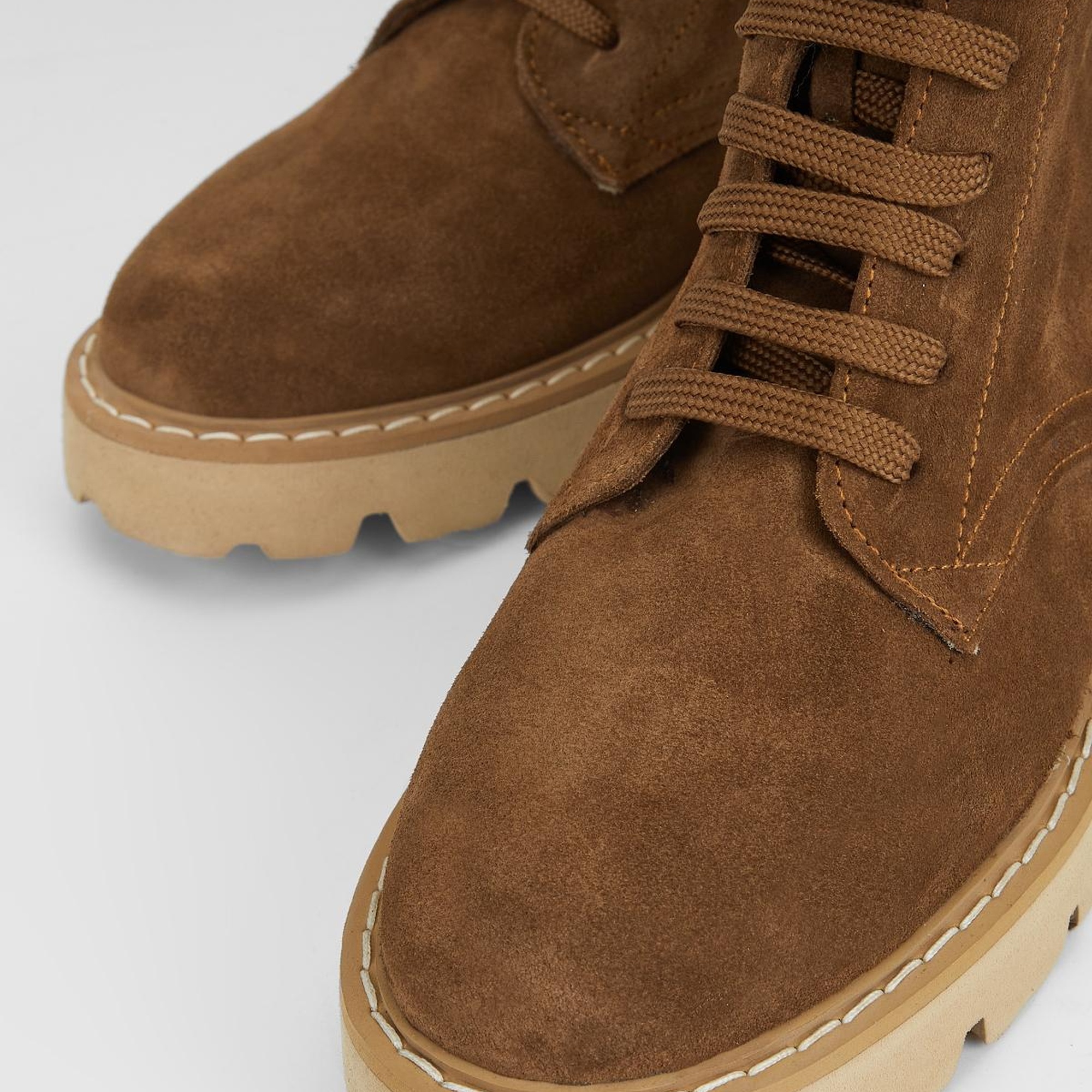 Valmenti Kadın Taba Süet Hakiki Deri Casual Bot