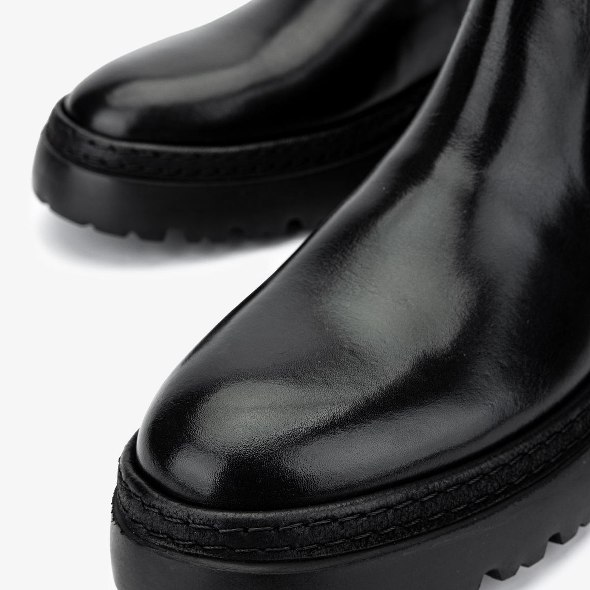 Valmenti Erkek Hakiki Deri Siyah Antik Casual Bot