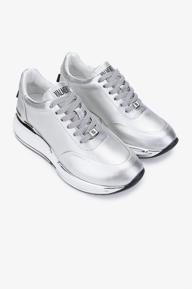  Valmenti Achernar Kadın Gümüş Metalik Hakiki Deri Sneakers & Spor Ayakkabı