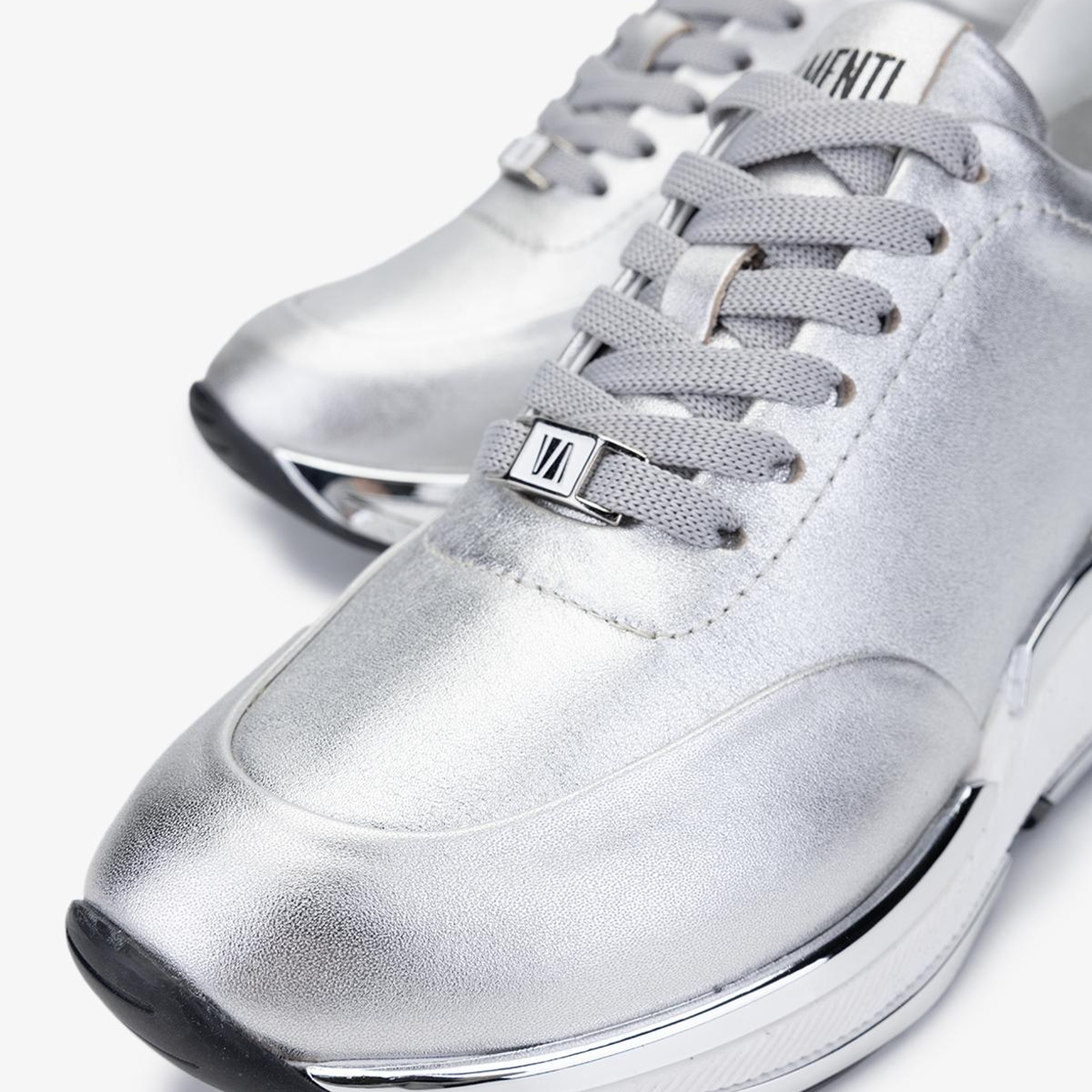 Valmenti Achernar Kadın Gümüş Metalik Hakiki Deri Sneakers & Spor Ayakkabı