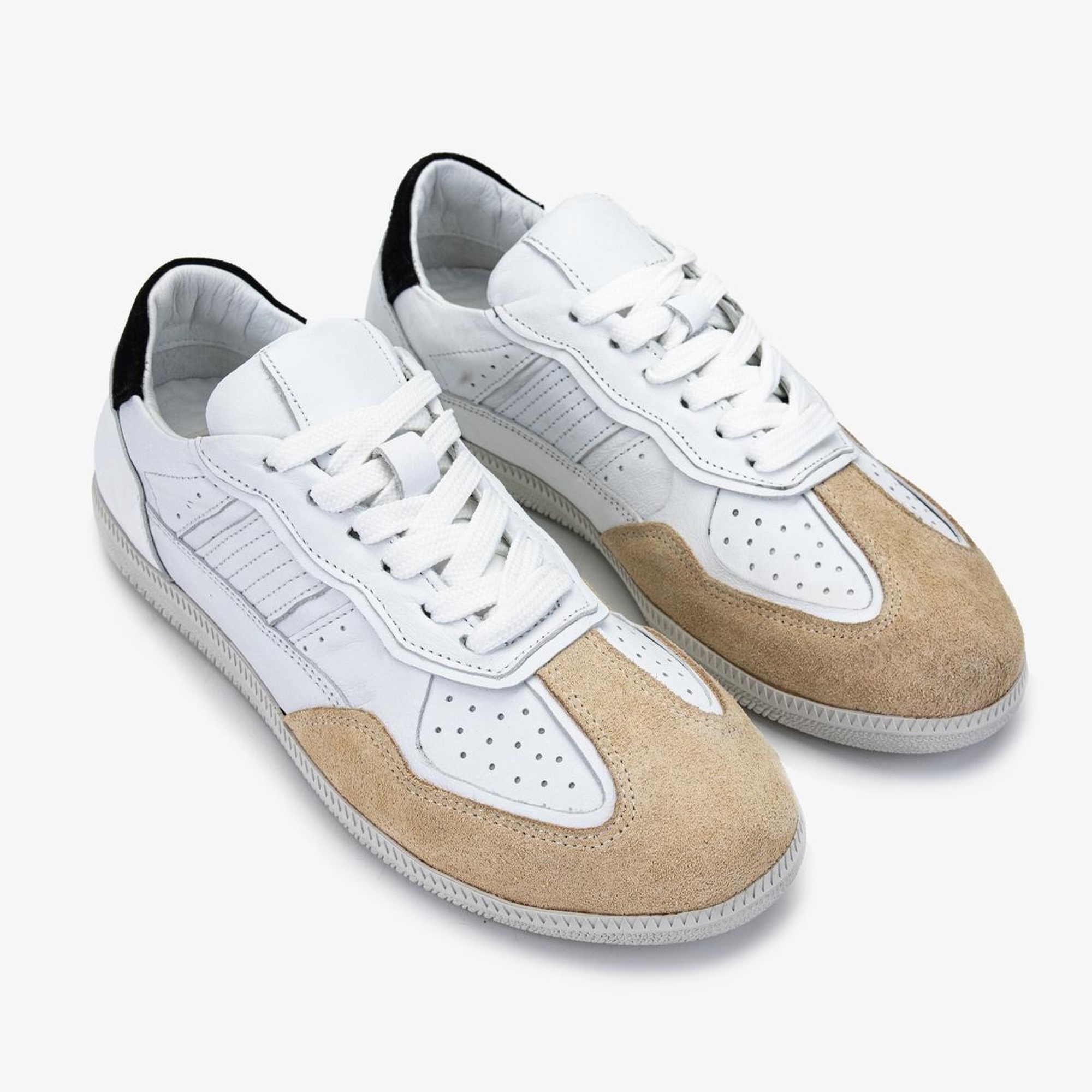 Valmenti Kadın Hakiki Deri Bej Sneakers & Spor Ayakkabı