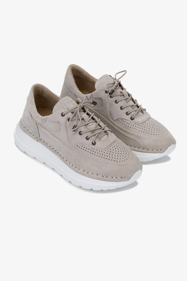  Valmenti Zoe Kadın Bej Süet Hakiki Deri Sneakers & Spor Ayakkabı