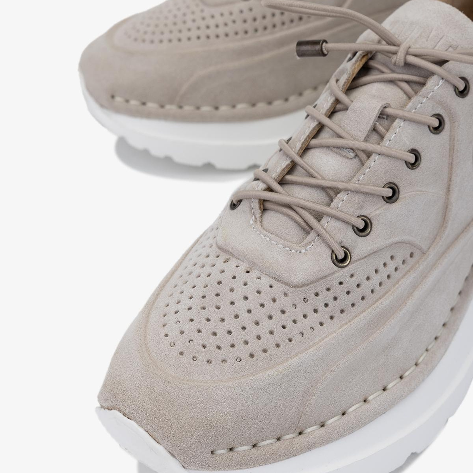 Valmenti Zoe Kadın Bej Süet Hakiki Deri Sneakers & Spor Ayakkabı