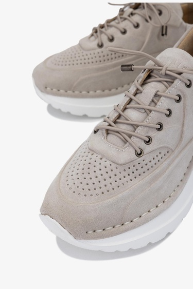  Valmenti Zoe Kadın Bej Süet Hakiki Deri Sneakers & Spor Ayakkabı