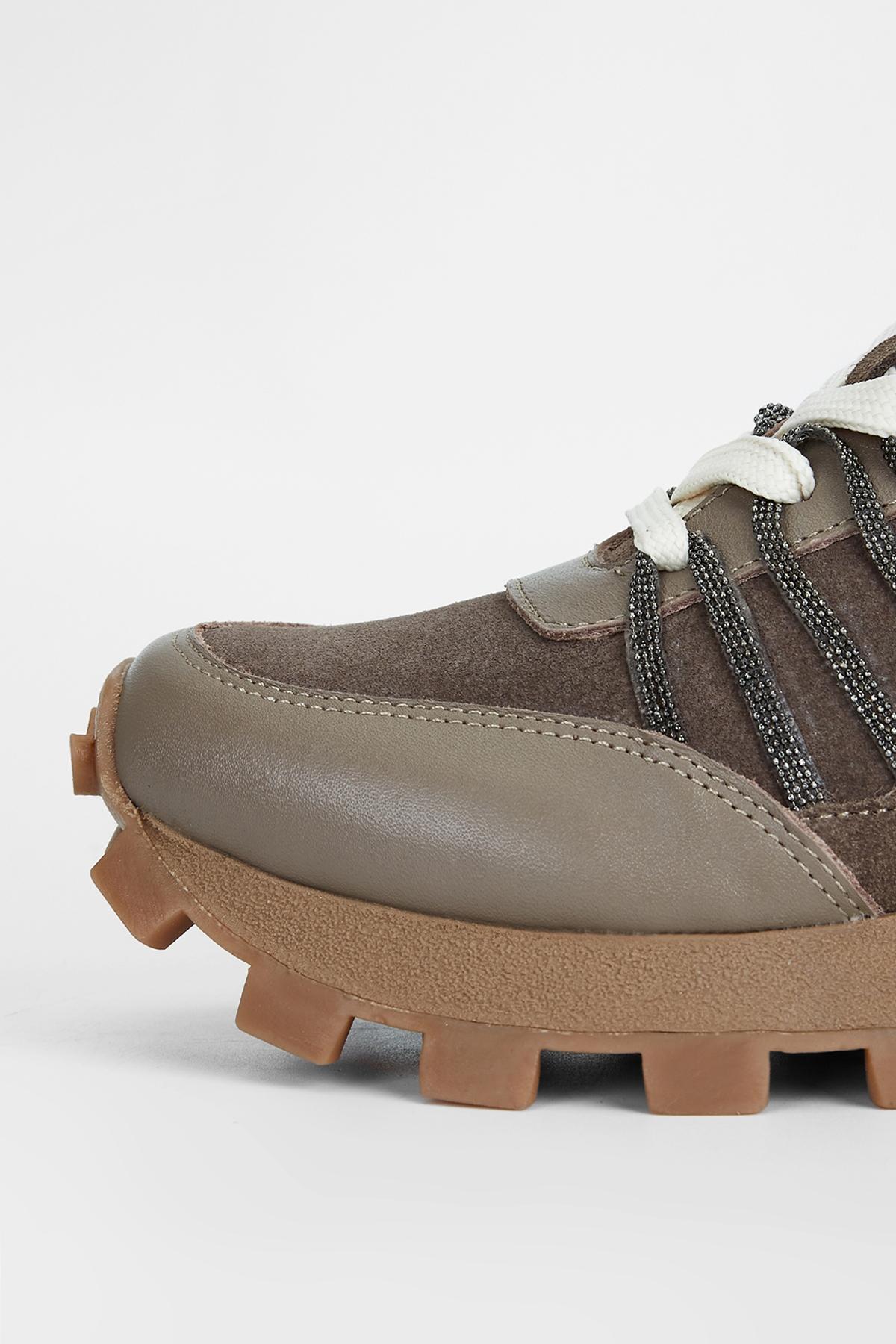  Valmenti Kadın Vizon Süet Hakiki Deri Sneakers & Spor Ayakkabı