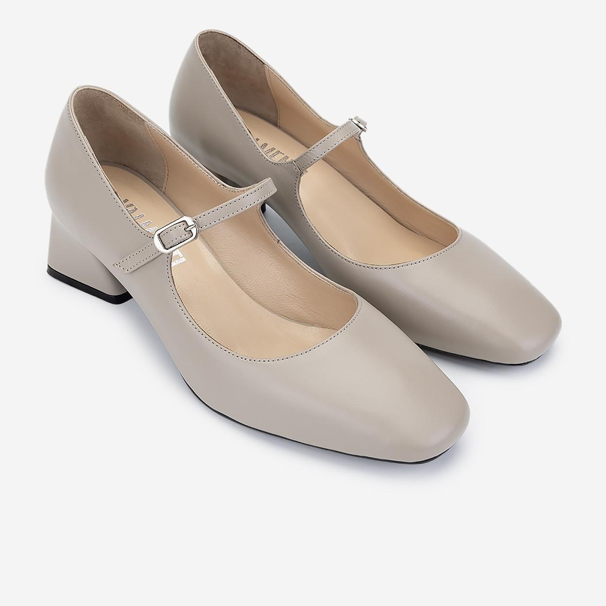 Valmenti Kadın Hakiki Deri Bej Topuklu Ayakkabı