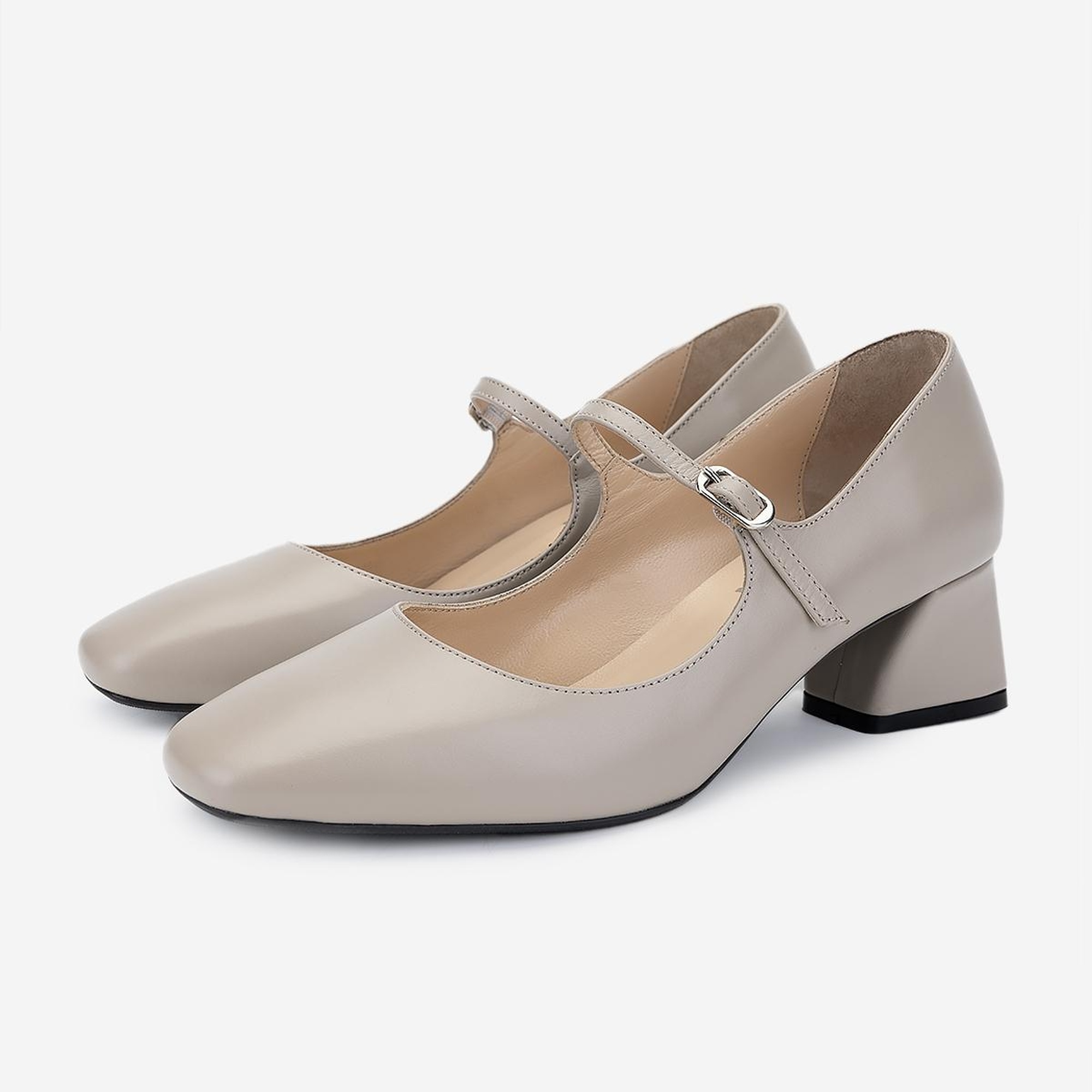 Valmenti Kadın Hakiki Deri Bej Topuklu Ayakkabı