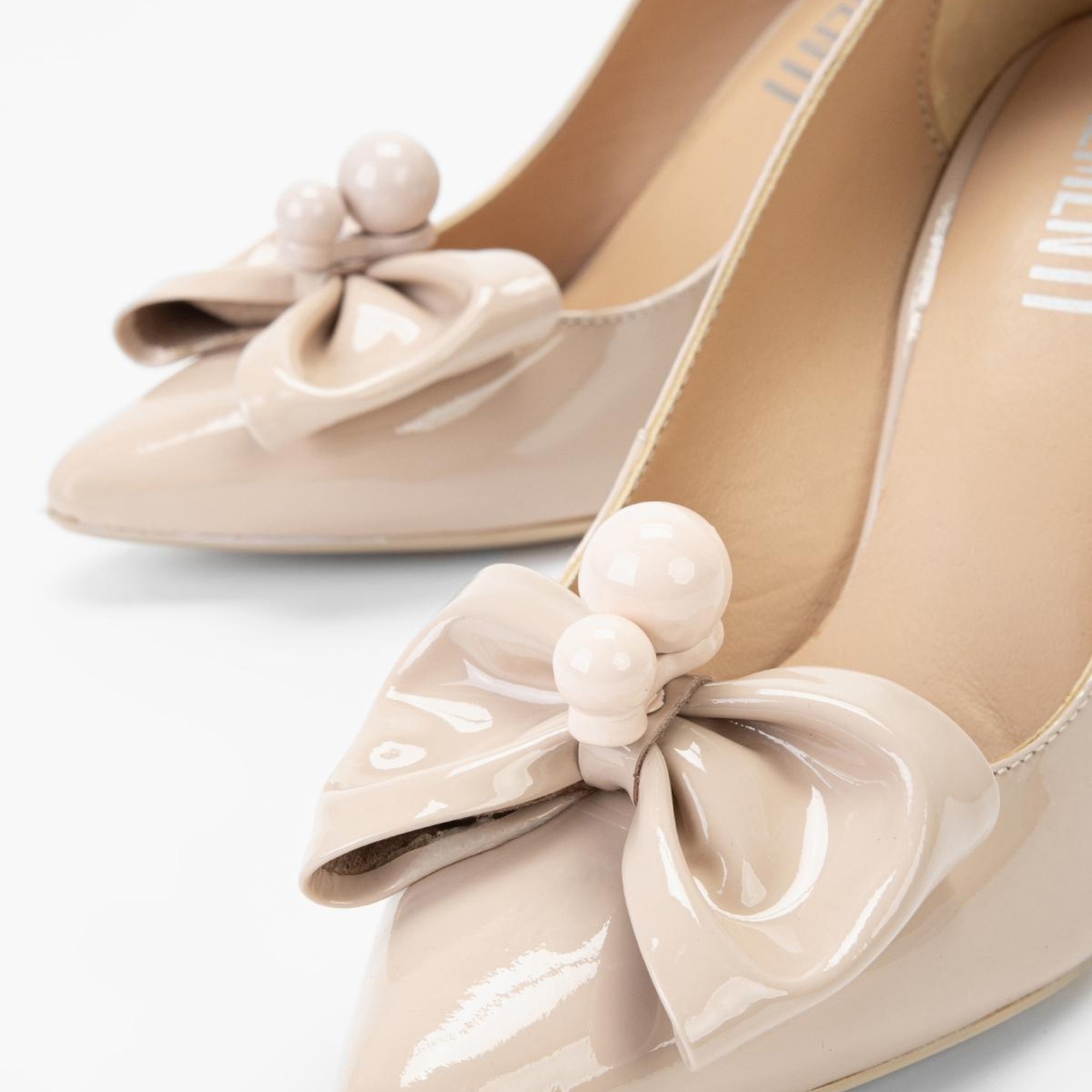 Valmenti Nozario Kadın Pudra Rugan Hakiki Deri Topuklu Ayakkabı