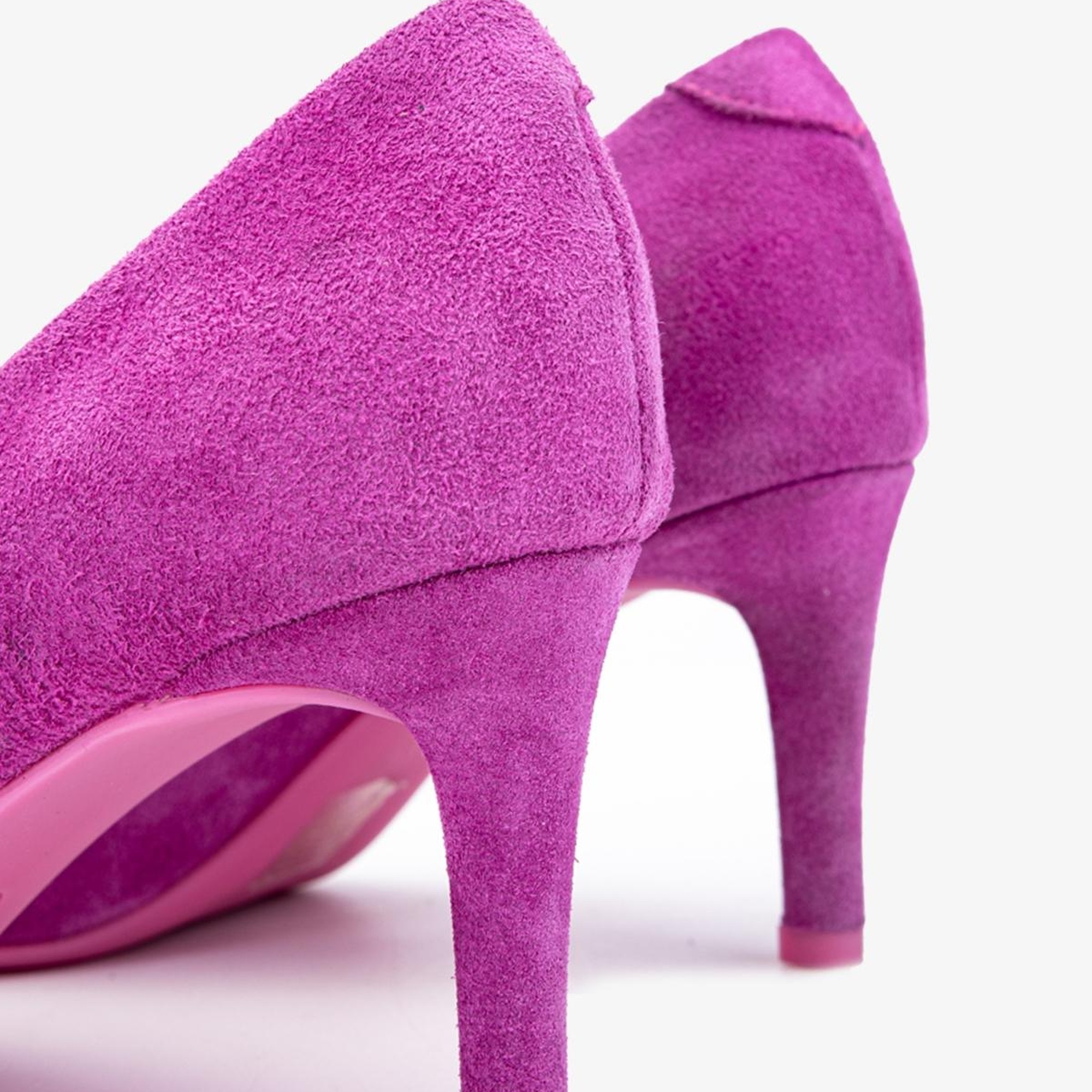 Valmenti Ers Kadın Fusya süet Hakiki Deri Topuklu Ayakkabı