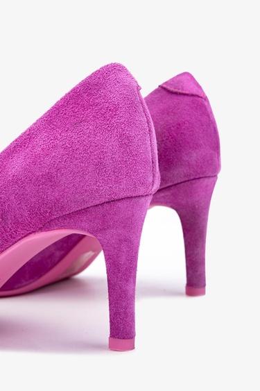  Valmenti Ers Kadın Fusya süet Hakiki Deri Topuklu Ayakkabı