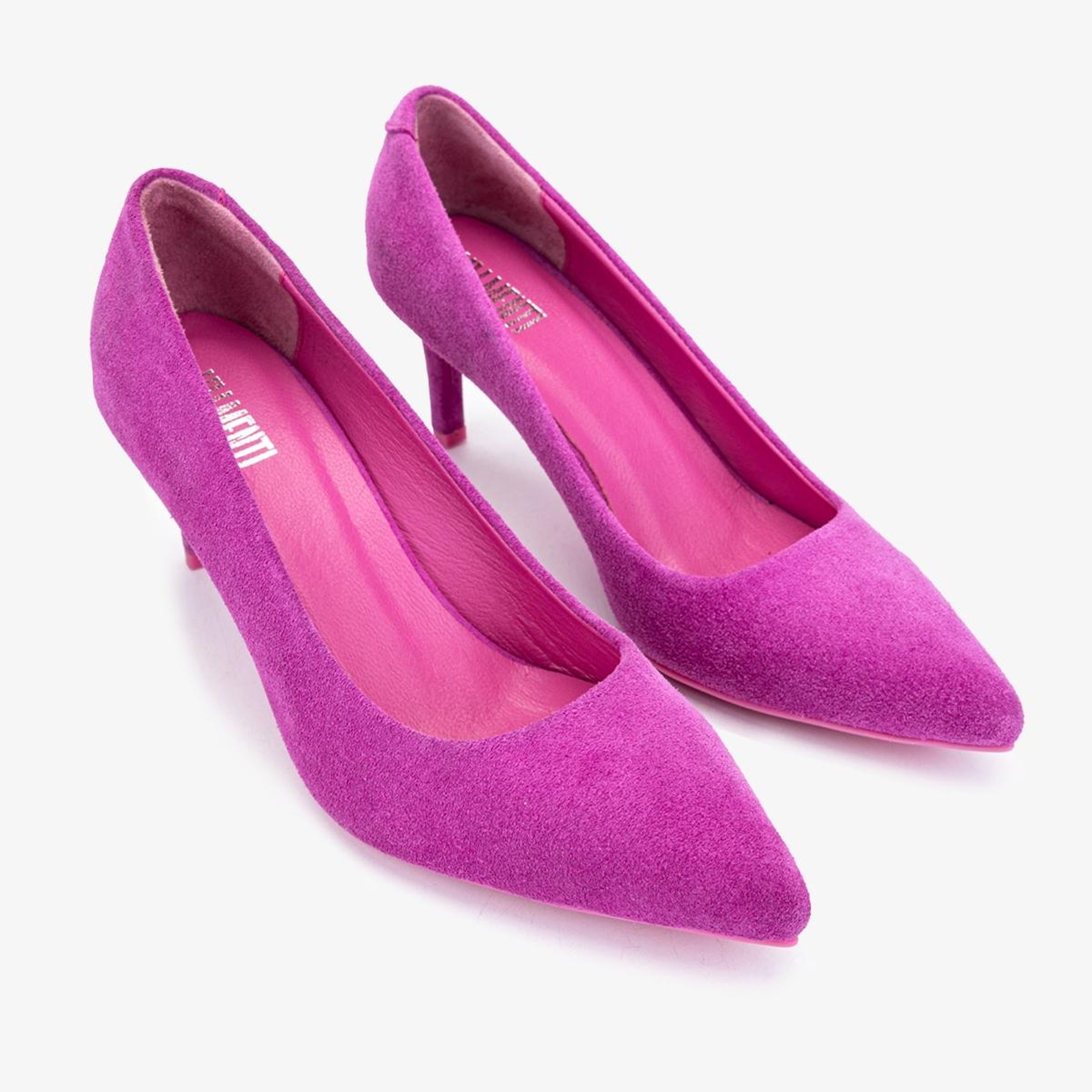 Valmenti Ers Kadın Fusya süet Hakiki Deri Topuklu Ayakkabı