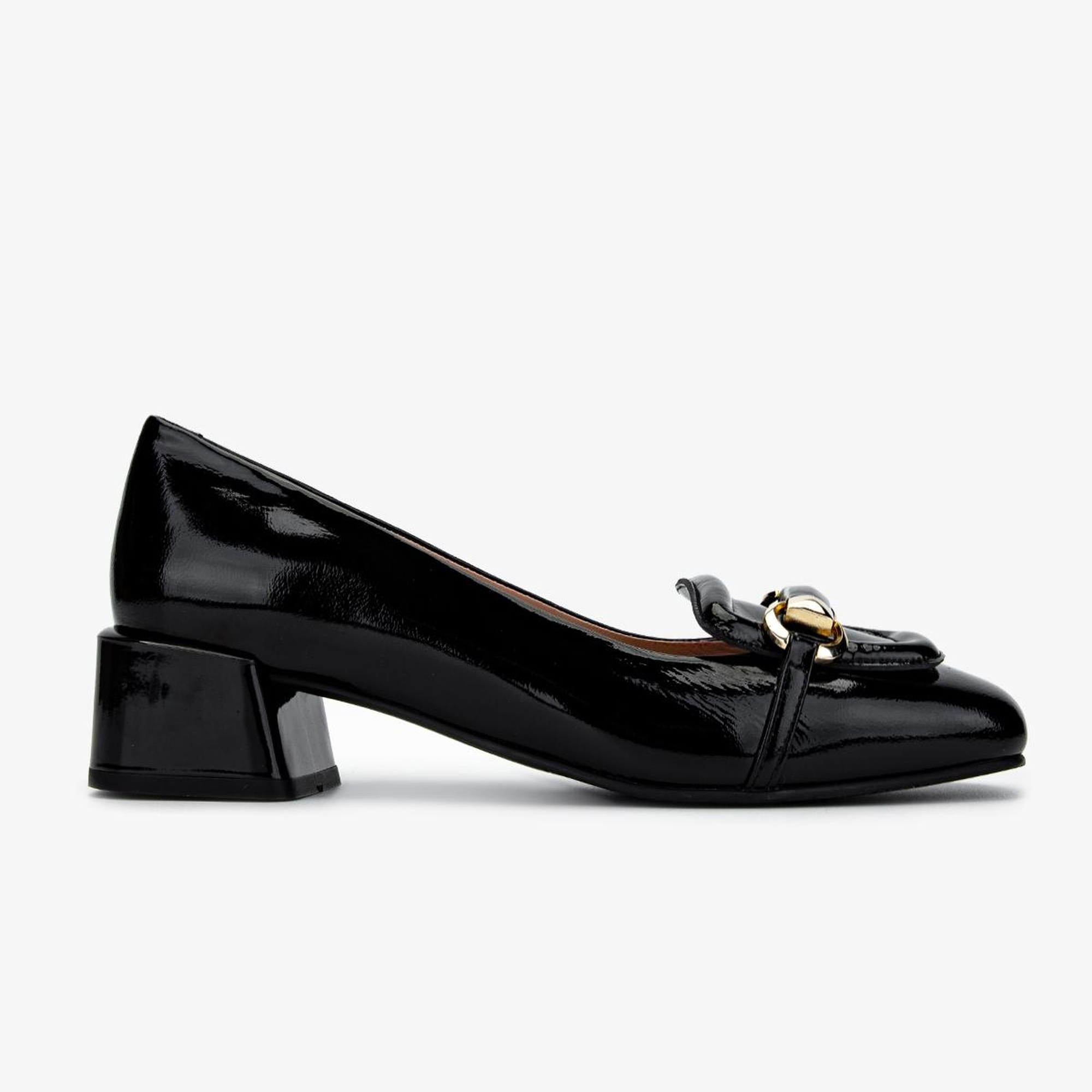 Valmenti Kadın Siyah Rugan Topuklu Ayakkabı