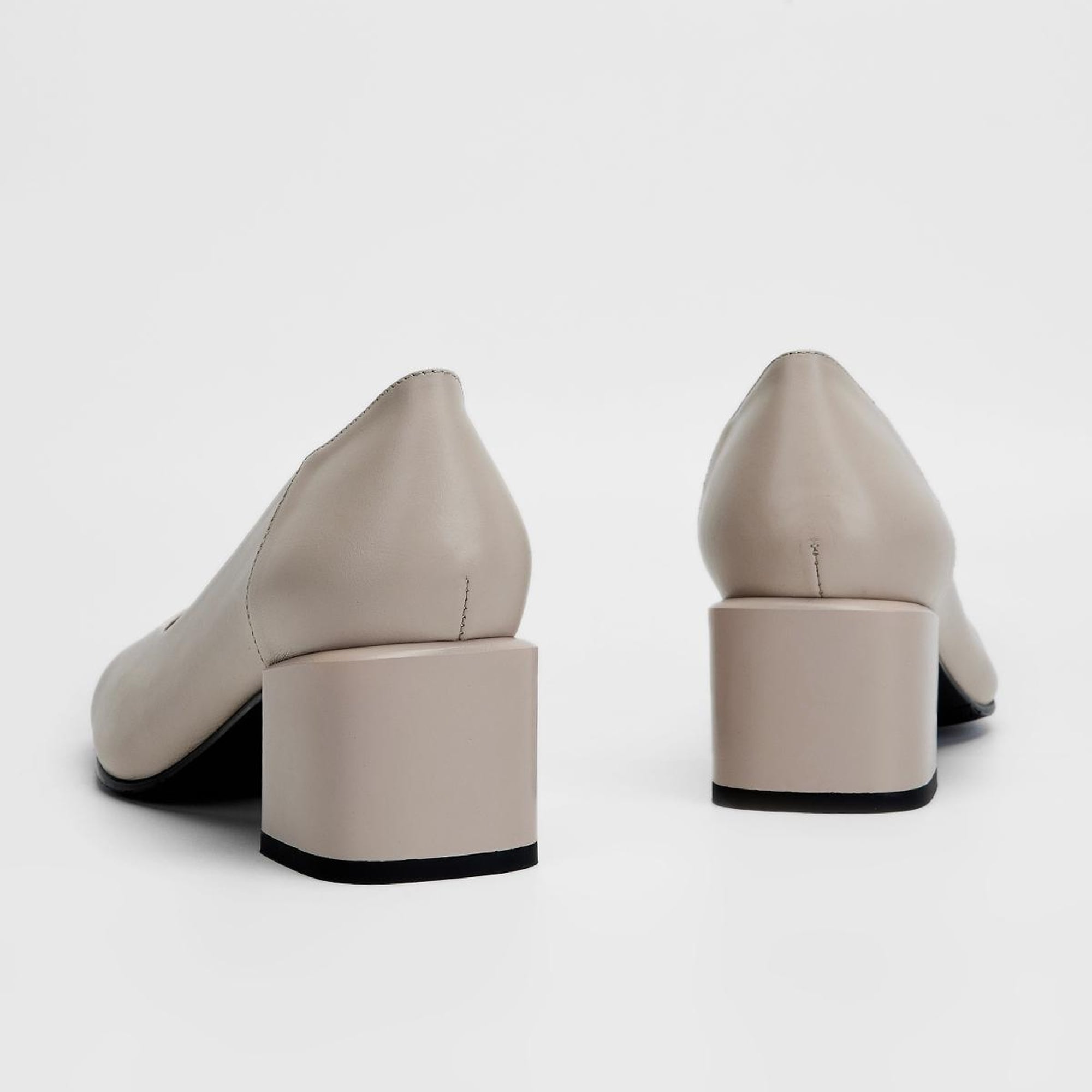 Valmenti Kadın Bej anl Hakiki Deri Topuklu Ayakkabı