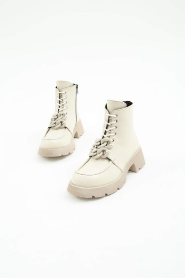  Tamer Tanca Kadın Hakiki Deri Krem Floter Casual Bot