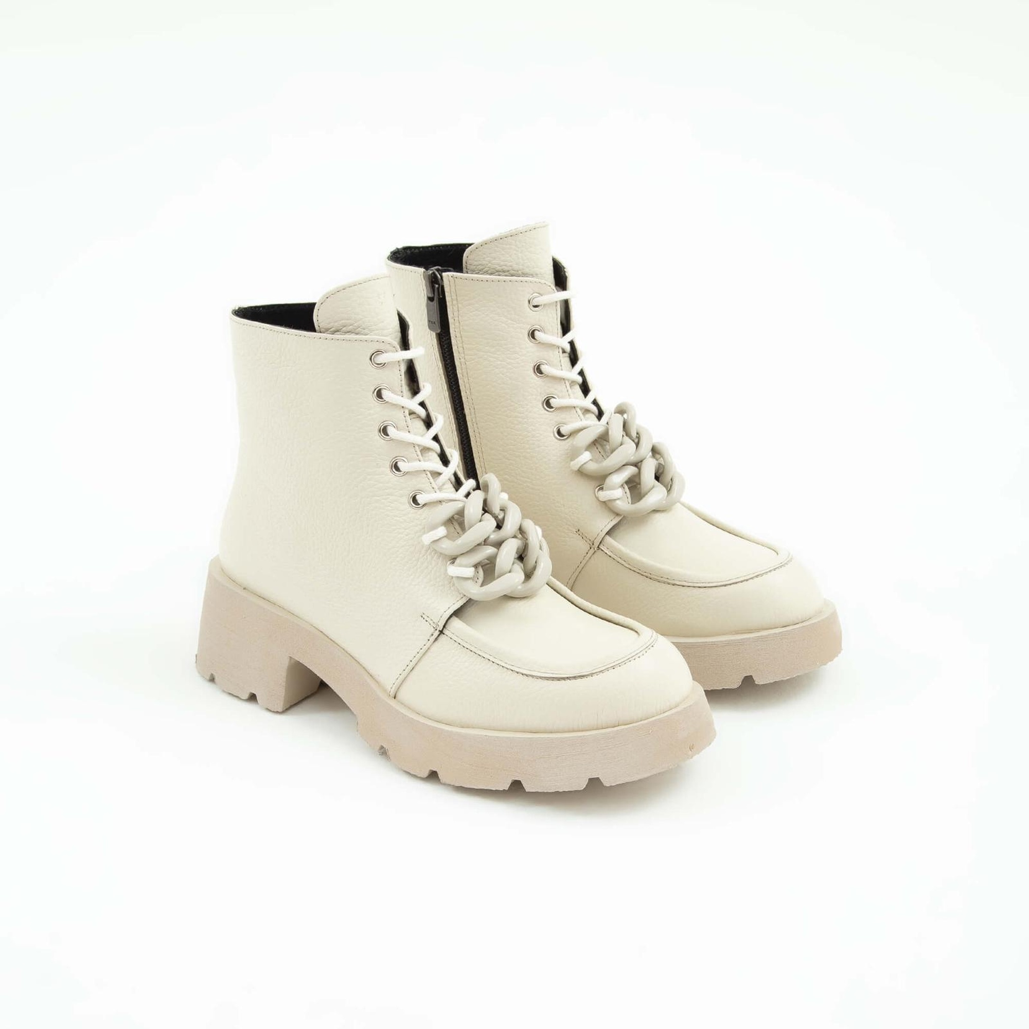 Tamer Tanca Kadın Hakiki Deri Krem Floter Casual Bot