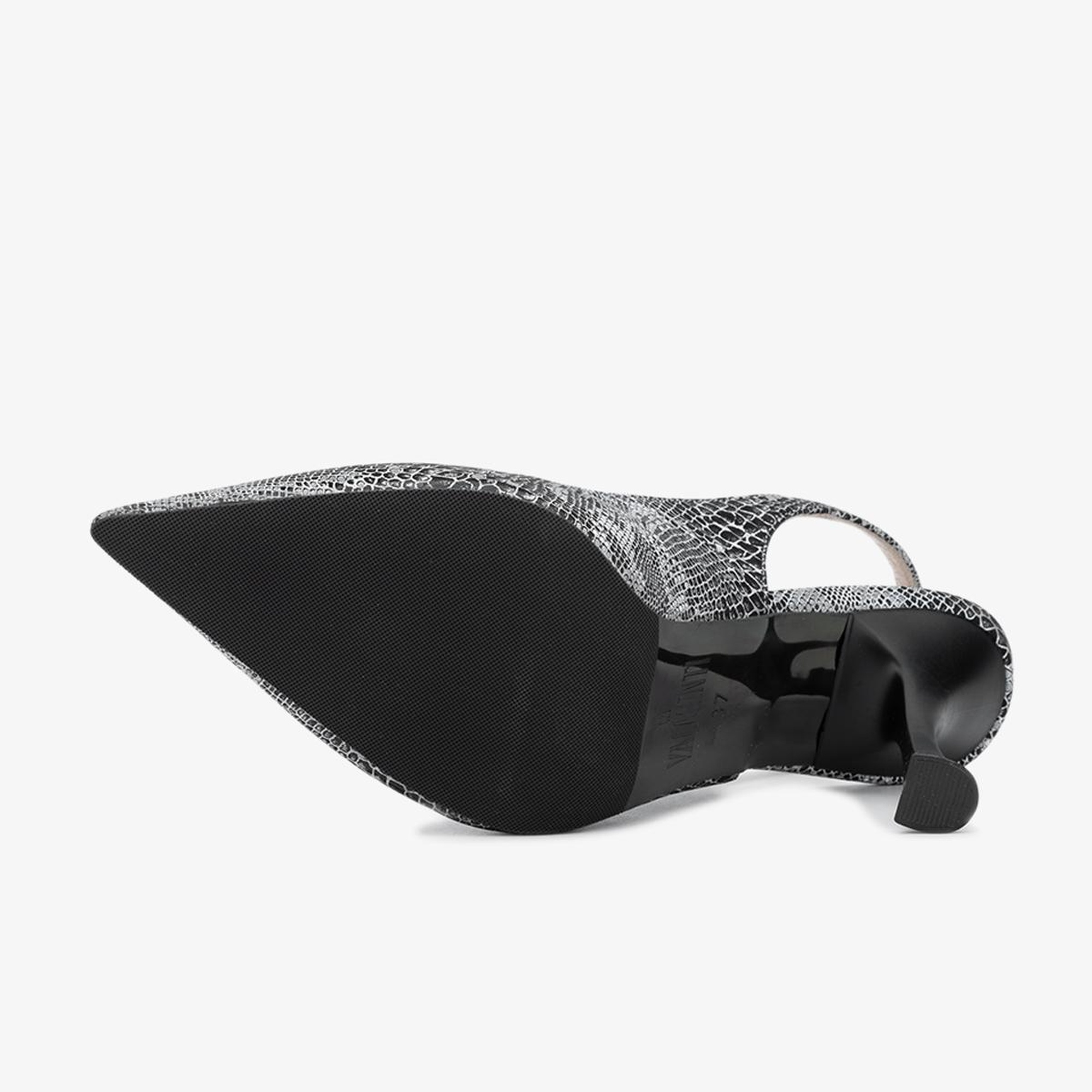 Valmenti Camila Kadın Siyah Hakiki Deri Topuklu Ayakkabı