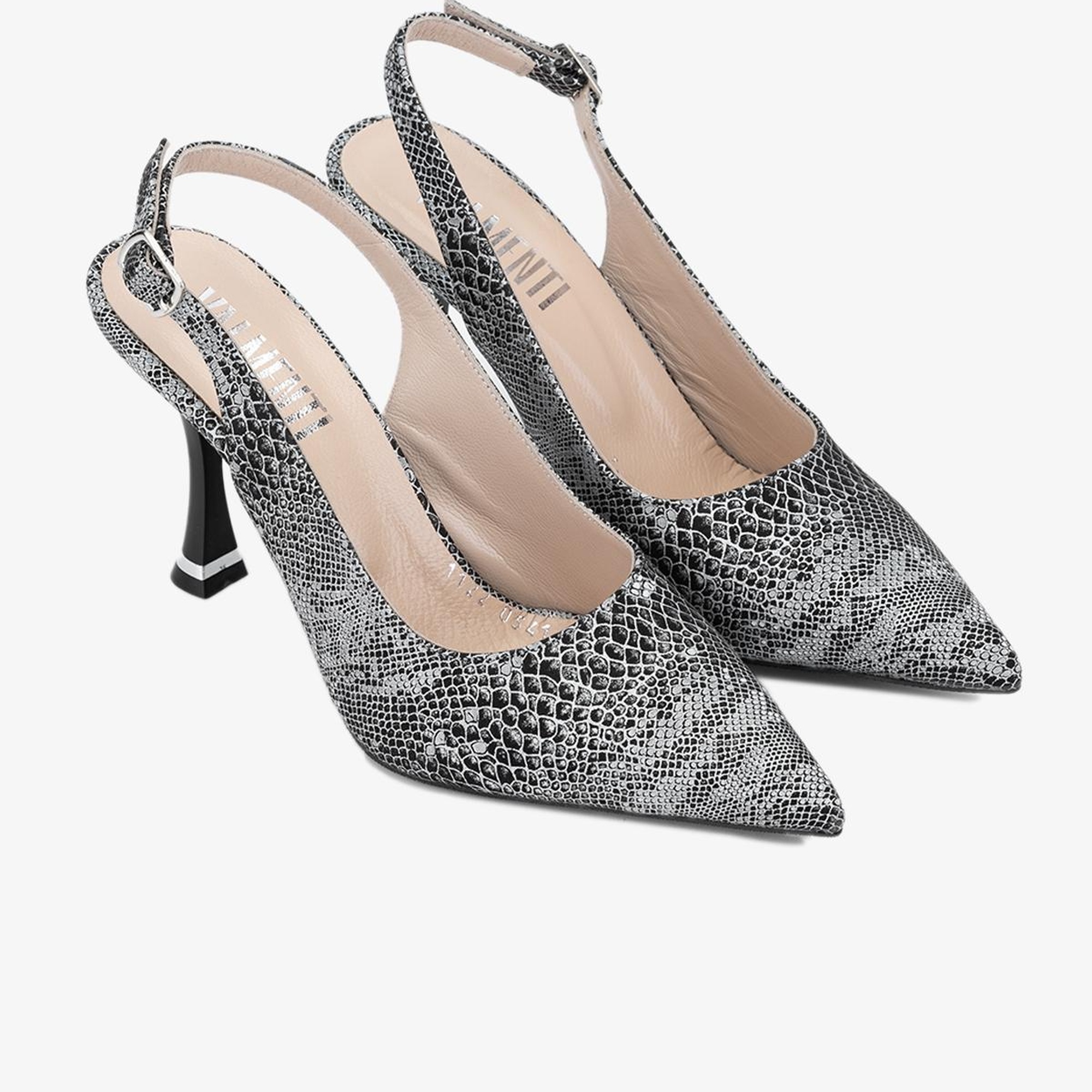 Valmenti Camila Kadın Siyah Hakiki Deri Topuklu Ayakkabı