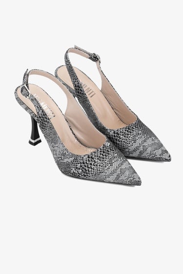  Valmenti Camila Kadın Siyah Hakiki Deri Topuklu Ayakkabı