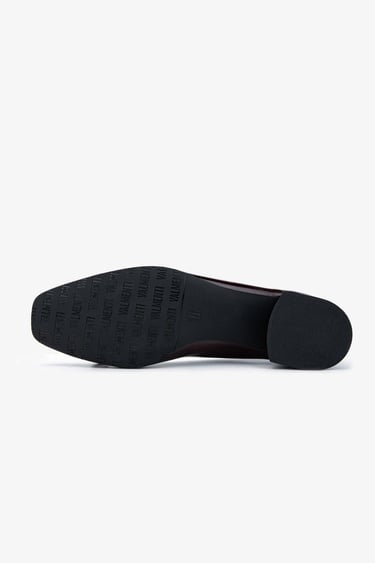  Valmenti Kadın Hakiki Deri Bordo Rugan Topuklu Ayakkabı