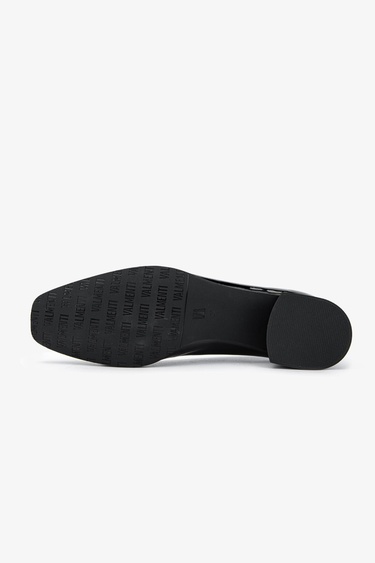  Valmenti Kadın Hakiki Deri Siyah Rugan Topuklu Ayakkabı