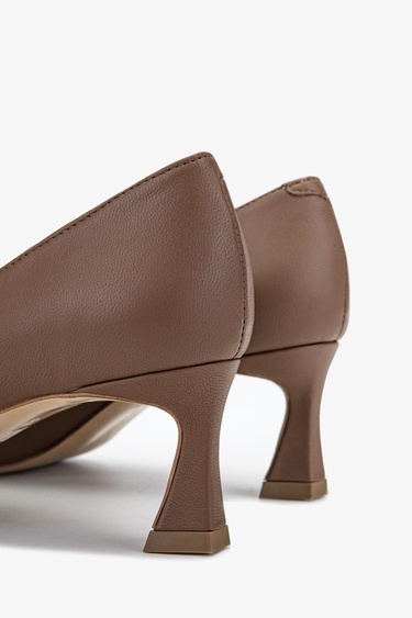  Valmenti Sergio Kadın Taba Hakiki Deri Topuklu Ayakkabı