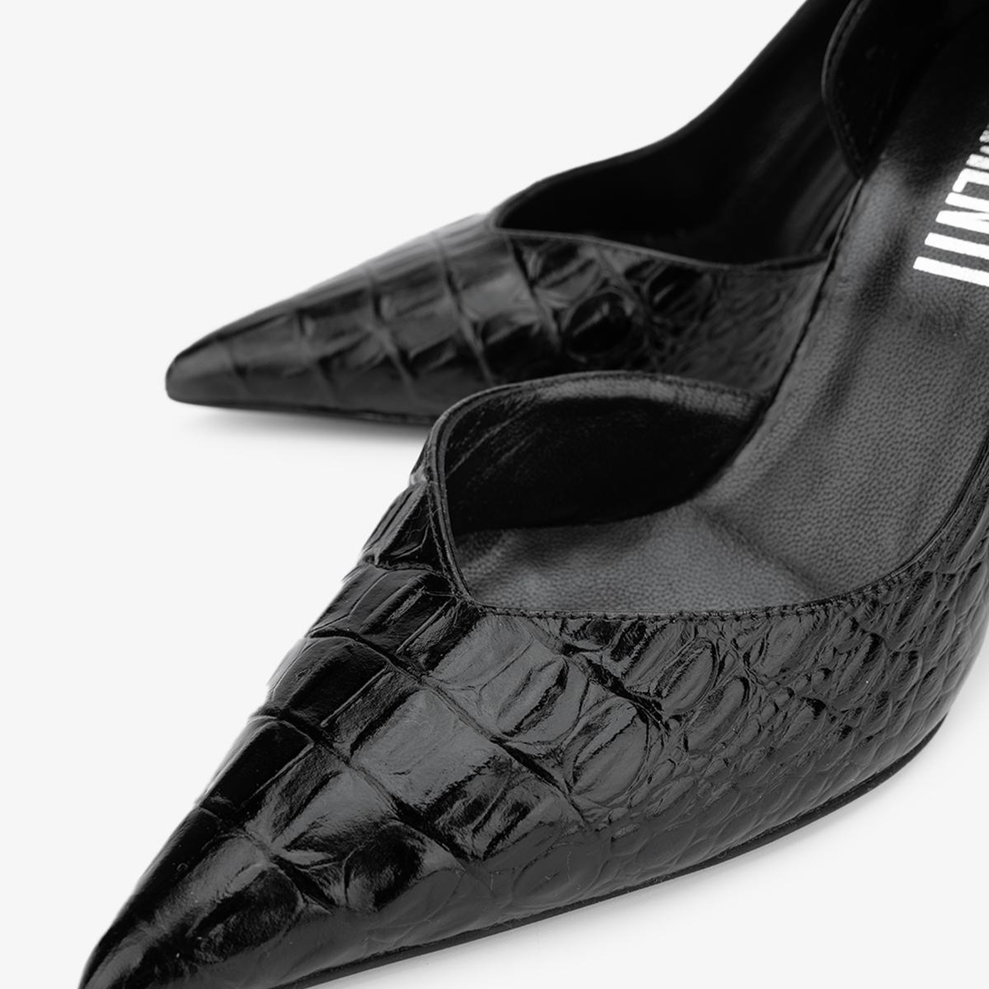 Valmenti Orionex Kadın Siyah piton Hakiki Deri Topuklu Ayakkabı