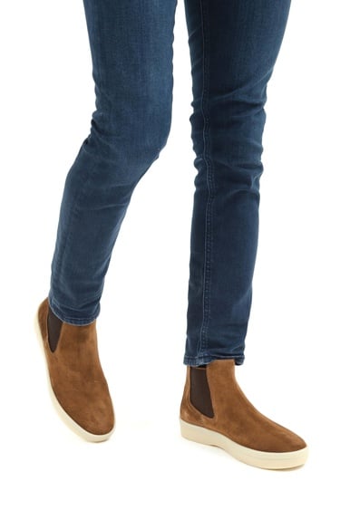  Tamer Tanca Erkek Hakiki Deri Taba Süet Casual Bot