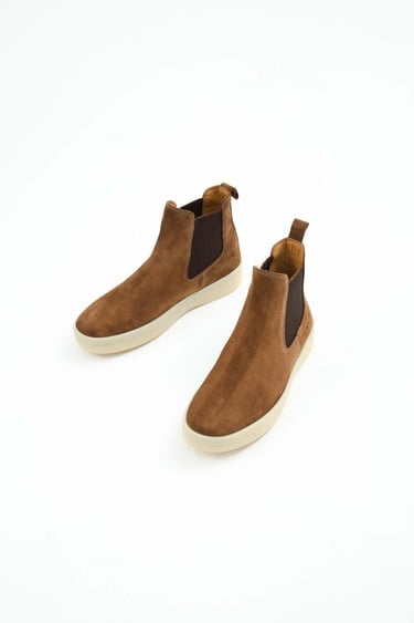  Tamer Tanca Erkek Hakiki Deri Taba Süet Casual Bot