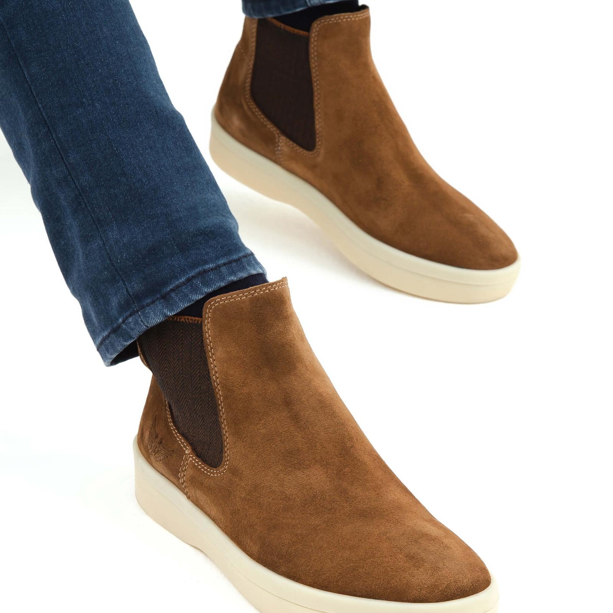 Tamer Tanca Erkek Hakiki Deri Taba Süet Casual Bot