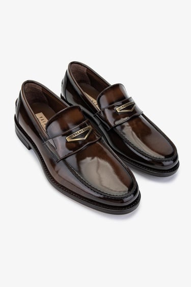  Valmenti Erkek Hakiki Deri Taba Loafer Ayakkabı