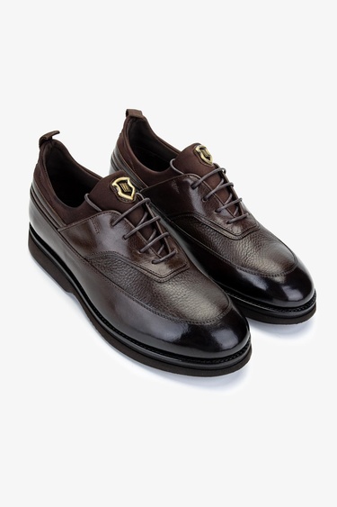  Valmenti Erkek Hakiki Deri Kahverengi Ayakkabı