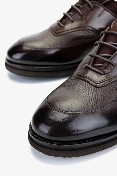  Valmenti Erkek Hakiki Deri Kahverengi Ayakkabı