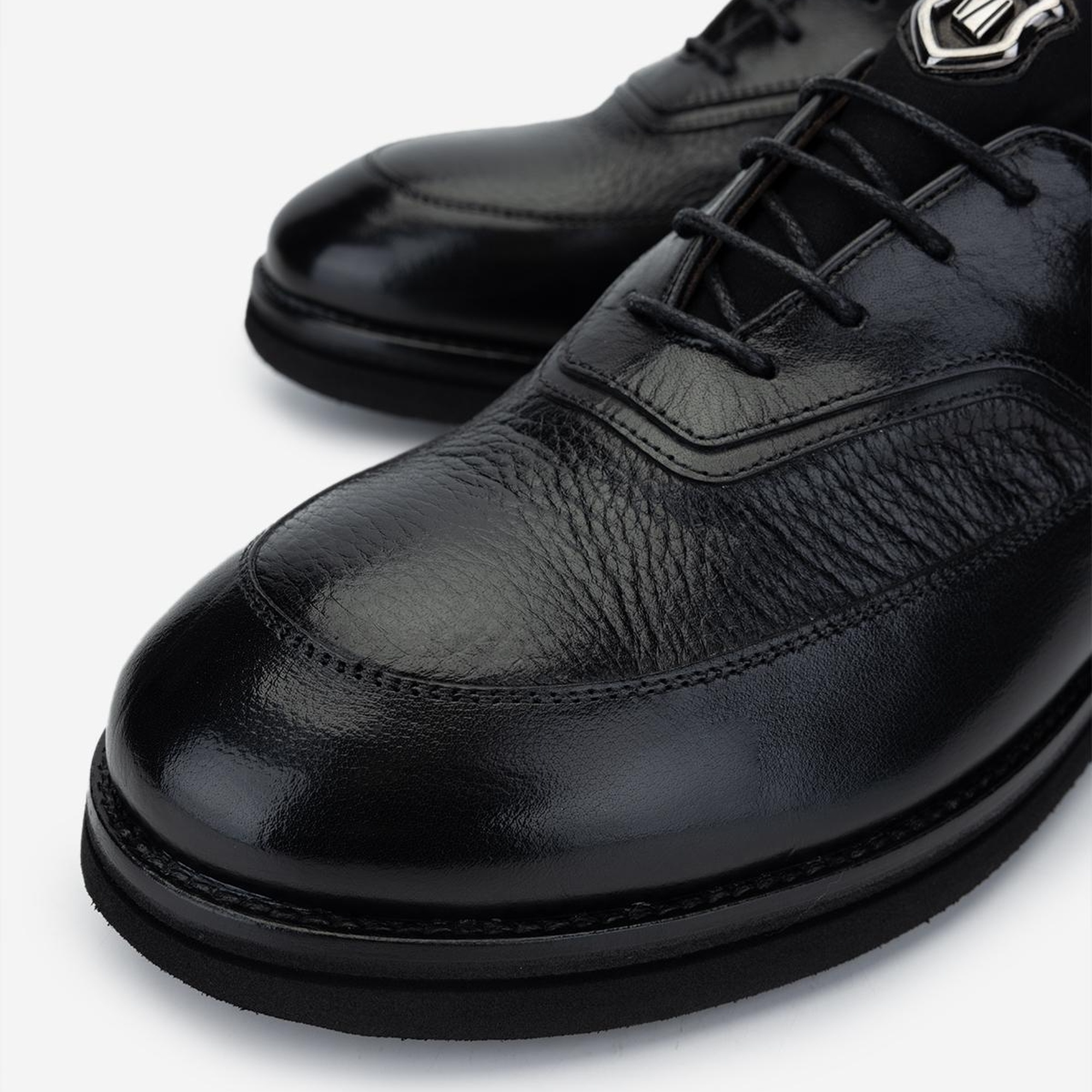 Valmenti Erkek Hakiki Deri Siyah Ayakkabı