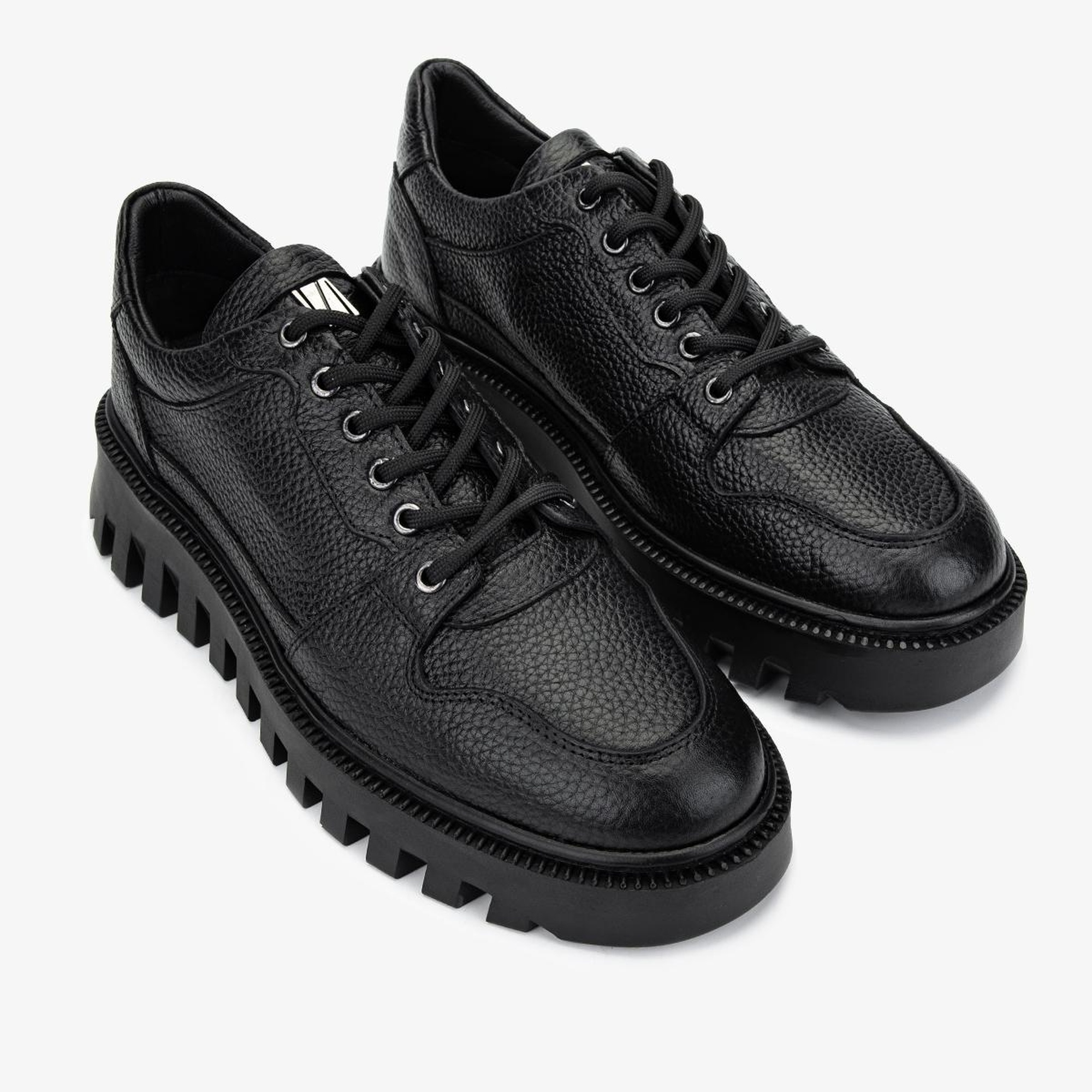 Valmenti Erkek Hakiki Deri Siyah Floter Sneakers & Spor Ayakkabı