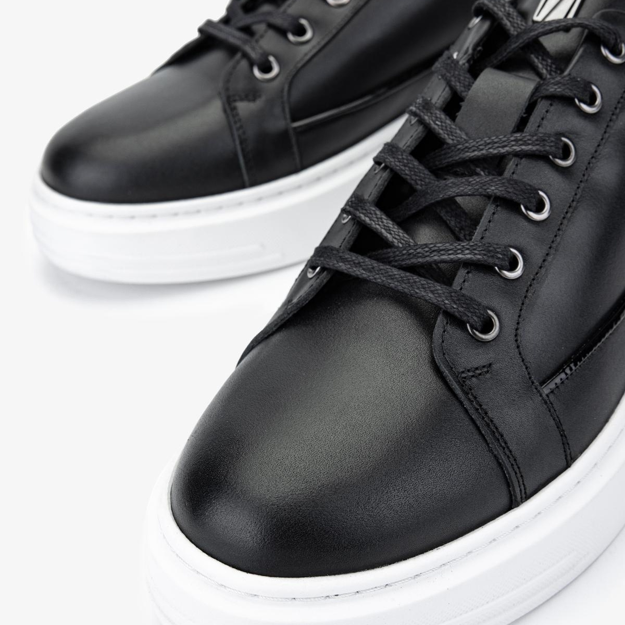 Valmenti Erkek Hakiki Deri Siyah Sneakers & Spor Ayakkabı