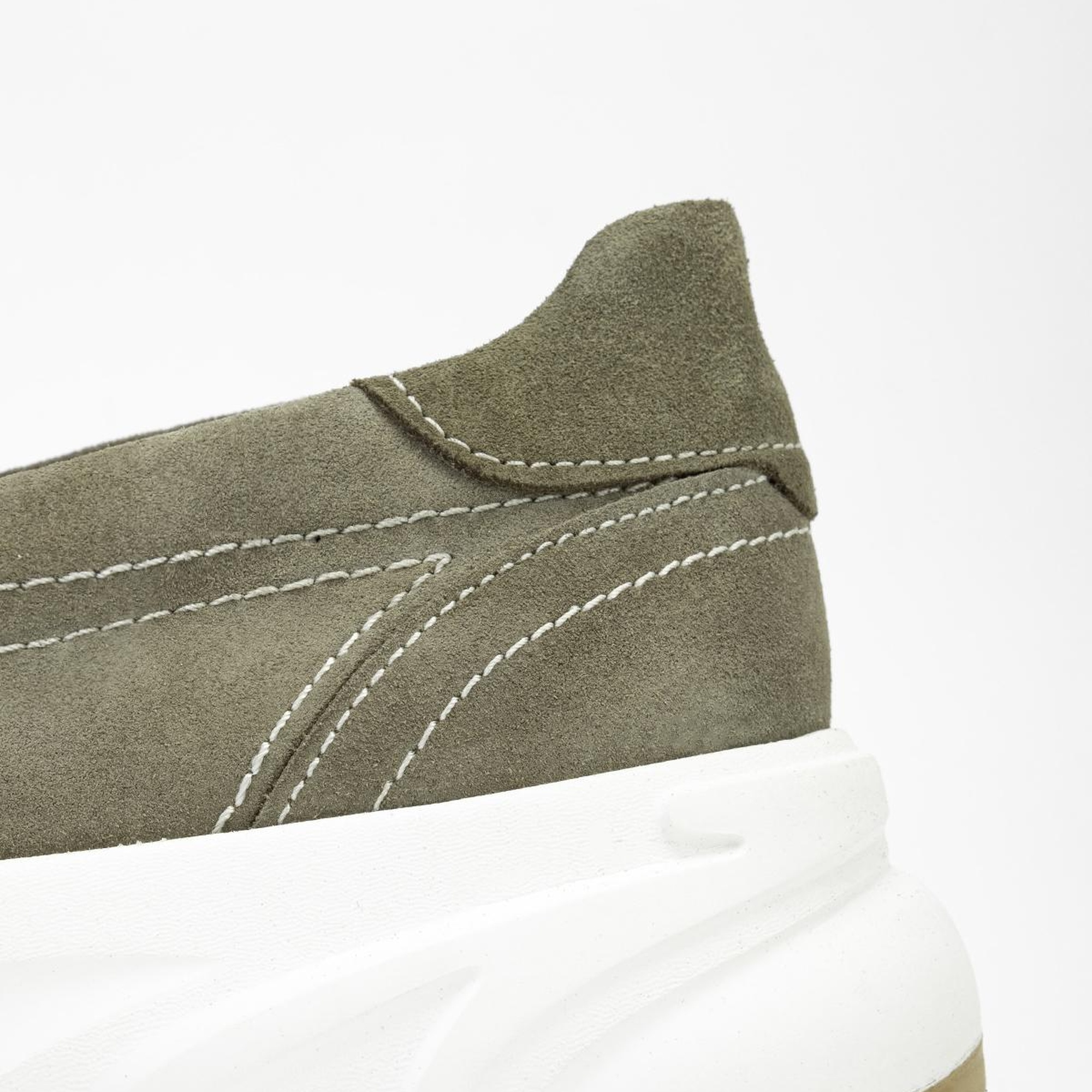 Valmenti Runo Erkek Haki Süet Hakiki Deri Loafer Ayakkabı