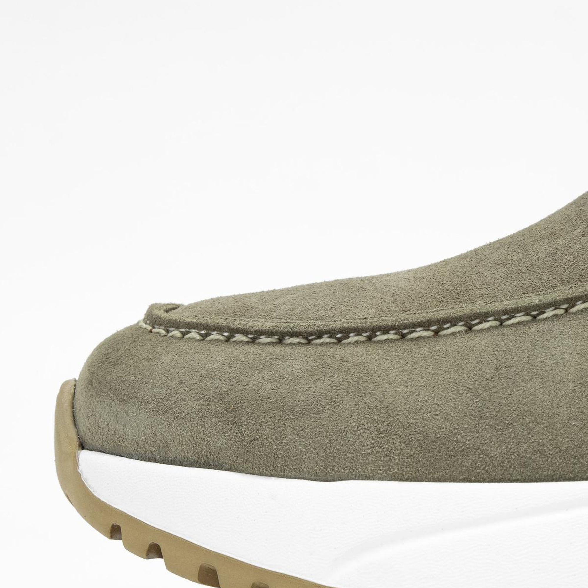 Valmenti Runo Erkek Haki Süet Hakiki Deri Loafer Ayakkabı