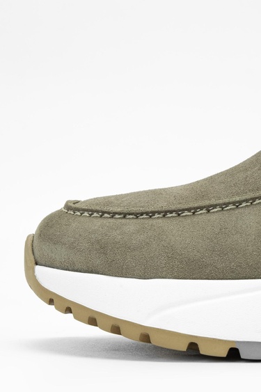  Valmenti Runo Erkek Haki Süet Hakiki Deri Loafer Ayakkabı