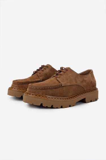  Valmenti Kadın Tütün Süet Casual Ayakkabı