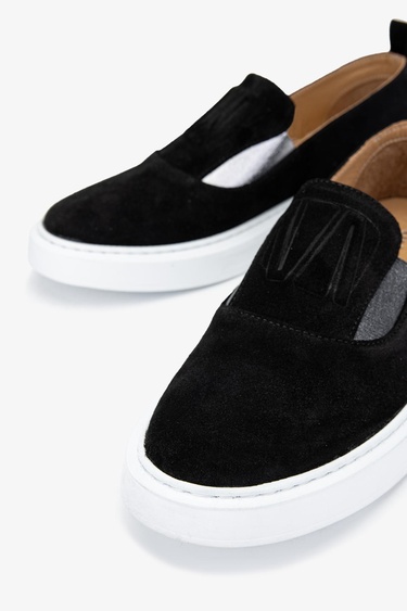  Valmenti Nemi Kadın Siyah Süet Hakiki Deri Loafer Ayakkabı